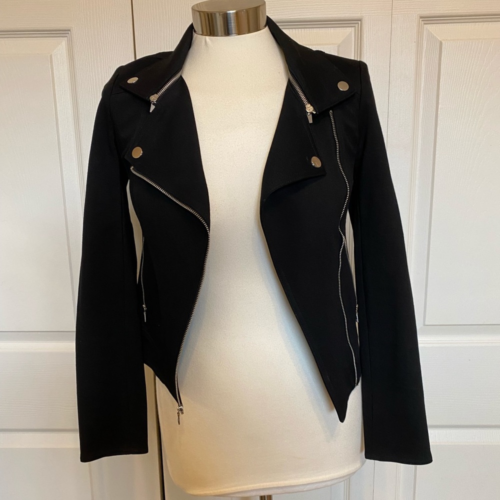 ISO Express Black Moto Jacket Size Small